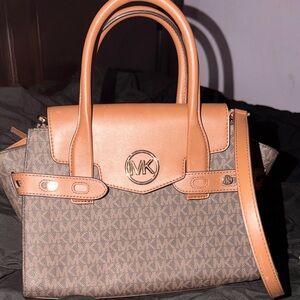 Michael Kors Tan and Brown Satchel